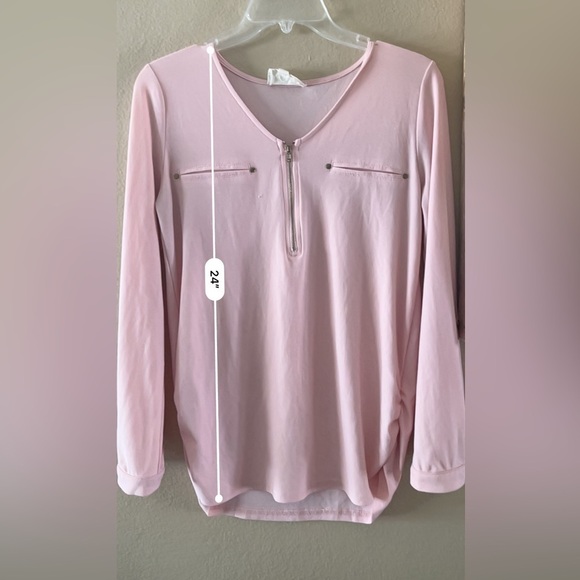 Sweet Wanderer pink maternity top with stretch size small - Picture 2 of 8